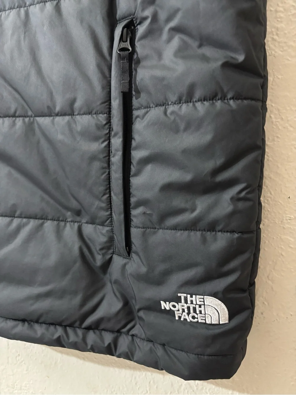 The North Face Black Quilted Puffer Vest with Safelite Logo